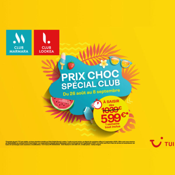Promotion : 400€ dans les clubs Lookéa & Marmara